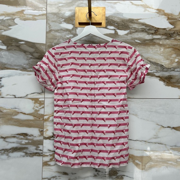 Authentic Lacoste Top White & Pink Size 38 - Picture 4 of 5